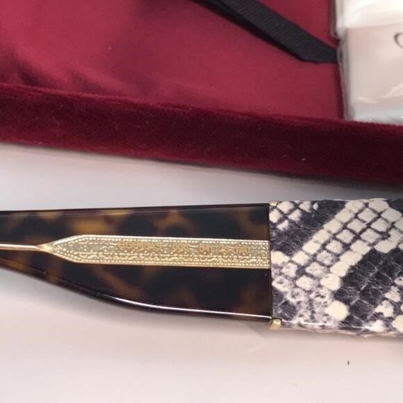 New Authentic ✨ Gucci GG0484S 006 – Oversized Havana Square Pink Mirror Lenses ✨ - Picture 11 of 12